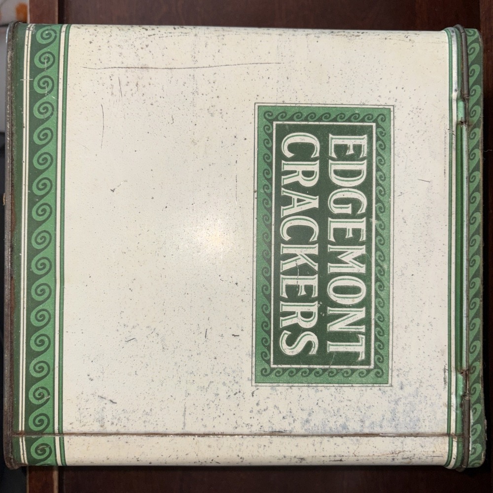 Vintage ©1924 Edgemont Crackers Metal Tin Box Green And Green Co. Dayton OH